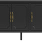 RoyalCraft Storage Cabinet with 3 Doors, Mid-Century Sideboard Cabinet with Adjustable Shelves, Wood Buffet Cabinet with Turned Legs, Accent Cabinet for Entryway, Living Room, Dining Room