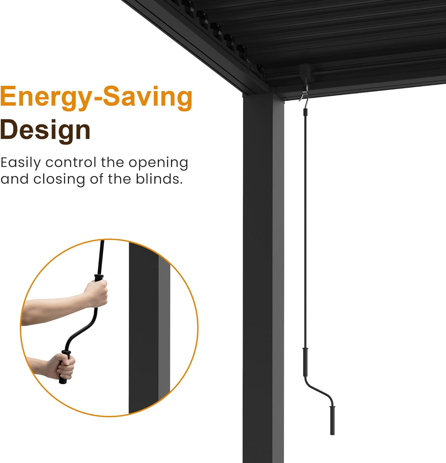 RoyalCraft Louvered Pergola 12'x 16', Aluminum Outdoor Pergola with Adjustable Rainproof and Gutter System, Metal Hardtop Gazebo for Patio, Deck, Garden, Yard, Black