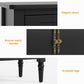 RoyalCraft Storage Cabinet with 3 Doors, Mid-Century Sideboard Cabinet with Adjustable Shelves, Wood Buffet Cabinet with Turned Legs, Accent Cabinet for Entryway, Living Room, Dining Room