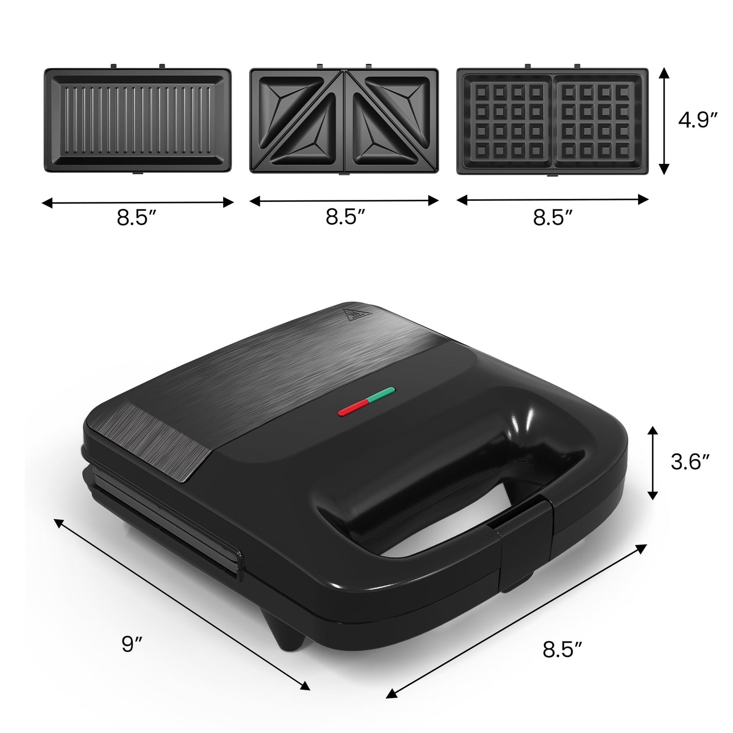 Superjoe r 3x1.5 Quart 3 Basins Removable Ceramic Pots Food Warmer Stainless Steel Triple Slow Cooker Buffet Serve