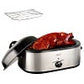 Superjoe 20 QT Roaster Oven with Self-Basting Lid, Electric Turkey Roaster Oven with Removable Pan & Rack, Stainless Steel