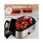 CozyHom 24 Quart Electric Roaster Oven Stainless Steel Roaster Oven with Self-Basting Lid Removable Insert Pot, Silver