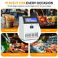 Sunvivi Commercial Ice Maker Machine, 265LBS/24H, 55LBS Storage Bin, Stainless Steel Under Counter Ice Machine for Restaurants, Bars, and Home Use, Includes Water Filter, Scoop, and Hose