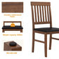 May in Color Wooden Dining Chairs Set of 6, Modern Dining Chairs with Rubberwood Legs, 350LBS Capacity, Leather Side Seat for Kitchen, Dining Room, Living Room, Home Office, Terrace, Courtyard, Brown