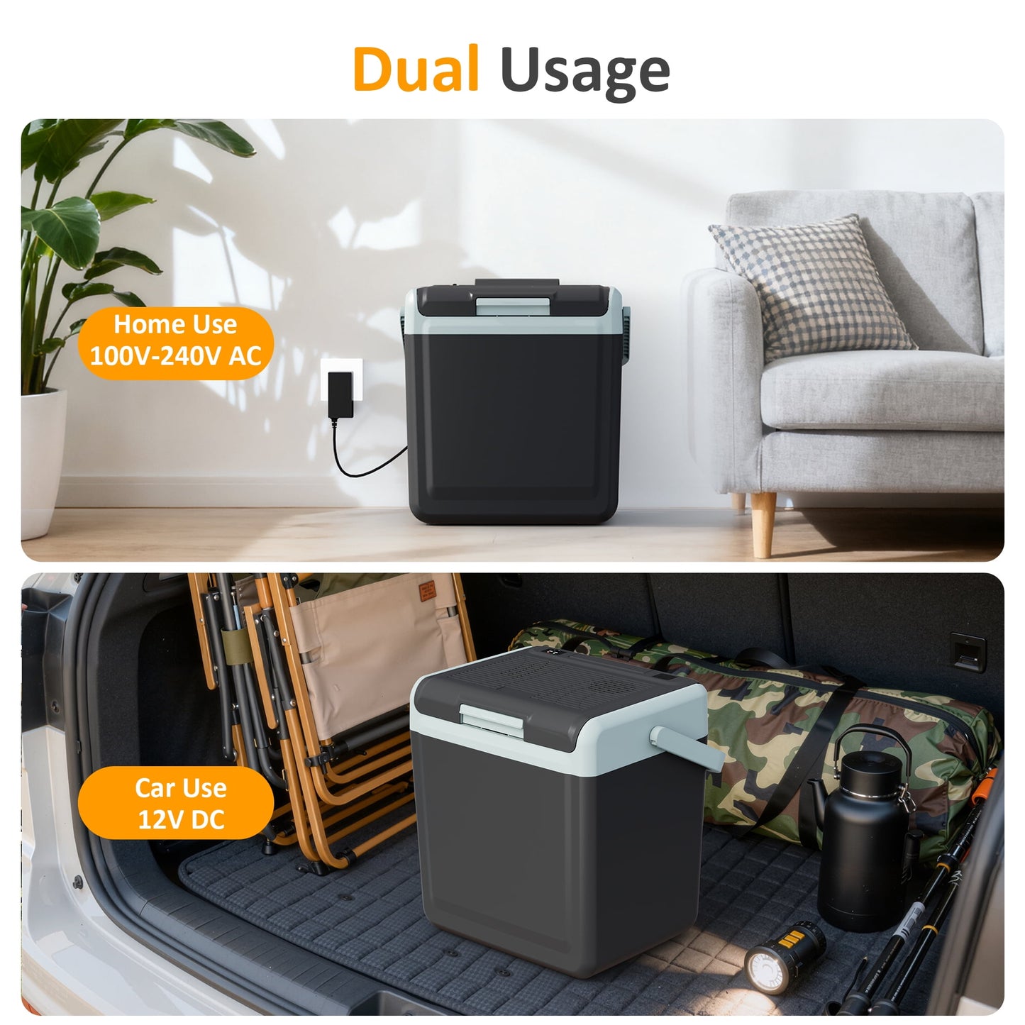 Heynemo 25QT Thermoelectric Mini Fridge ¨C Dual Cooling & Heating Portable Cooler for Travel, Camping, Car, and Home Use, Black