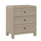 May in Color Modern Chest of Drawers Set of 2, with Rounded Table Corners, Natural Wood