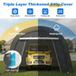 Heynemo 13' x 20' Outdoor Metal Carport with 4 Bags, Portable Garage with 2 Roll-up Doors, Storage Shelter Shed for Cars, Truck, or Garden Tools