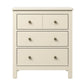 May in Color Beige 3 Drawer Dresser, 27" Tall Nightstand Organizer, Wood Chest of Drawers with Storage, for Bedroom, Living Room, Entryway