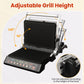 Sunvivi 3-in-1 Electric Indoor Grill & Griddle, 1600W Panini Press Sandwich Maker with 180¡ã Flat Open, Nonstick Plates, Locking Lid
