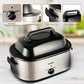 Superjoe 24 QT Electric Roaster Oven, Stainless Steel Roaster Pan with Self-Basting Lid Removable Insert Pot, Silver