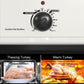 Sunvivi Roaster Oven with Self-Basting Lid, 20qt Electric Roaster with Removable Pan & Rack, Turkey Roaster Oven with Defrost & Warm Function, Stainless Steel, White