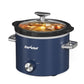 2QT Small Slow Cooker with Removable Ceramic Pot, 3 Heating Settings, Dishwasher-Safe Glass Lid,Blue