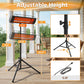 Outdoor 1500W Patio Heater, Electric Outdoor Heater with 24H Timer, IP65 Waterproof, Wall Mounted/Ceiling/Tripod Infrared Heater Outdoor, Electric Infrared Heater for Garage, Backyard, Porch