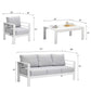 4 Piece Aluminum Sectional Sofa