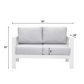 Patio Furniture Aluminum Loveseat