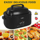 SUNVIVIt 26 Quart Electric Turkey Roaster Oven with Visible & Self-Basting Lid, Stainless Steel,Black