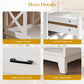 May in Color Tall Nightstand, Side Table with 2 Drawers and Open Shelf Below, for Bedroom, Living Room, Home Office, White