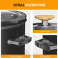Superjoe 2 Quart Slow Cooker with 3 Heating Settings, Removable Ceramic Pot, and Dishwasher Safe Lid, Grey