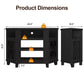 Heynemo Corner TV Stand with Adjustable Shelves and Acrylic Doors, TV Cabinet for Living Room, Bedroom
