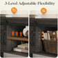 May in Color Entryway Table, 46" Modern Farmhouse Console Table with Sliding Barn Door, for Hallway, Living Room, Foyer, Dark Grey