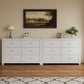 May in Color Modern 6-Drawer Chest of Drawers, with Rounded Corners, White, 47 in