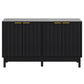 Heynemo Black 55'' Buffet Cabinet with Fluted Door and Adjustable Shelves