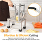 Heynemo Professional Potato Slicer, Heavy Duty French Fry Cutter with Replaceable 1/2" & 3/8" Blades, Stainless Steel Construction