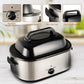 CozyHom 26 Quart Electric Roaster Oven Stainless Steel Portable Turkey Electric Roaster Oven, Self-Basting Lid Removable Insert Pot, Silver