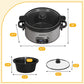 Sunvivi 4QT Digital Slow Cooker, Programmable Crock Pot with Locking Lid, Timer, 3 Heat Settings & Removable Ceramic Insert, Gray