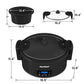 8.5QT Programmable Slow Cooker with Locking Lid, Versatile Food Warmer, Digital Timer, Portable Multi-Cooker with Adjustable Temperature Settings, and Dishwasher Safe Components, Black