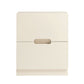 May in Color 2-Drawer Nightstand, Handless Bedside Table for Bedroom, Living Room, Hallway, Beige