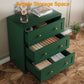 May in Color 3 Drawer Nightstand, Large Bedside Table with Golden Round Knobs, Modern Wood End Table for Bedroom, Living Room, Hallway, Closet, Green