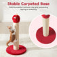 Heynemo 22-Inch Cat Scratching Post , Durable Sisal Scratch Post for Indoor Cats, Monster-Shaped Cat Scratcher for Kittens & Large Cats, Red