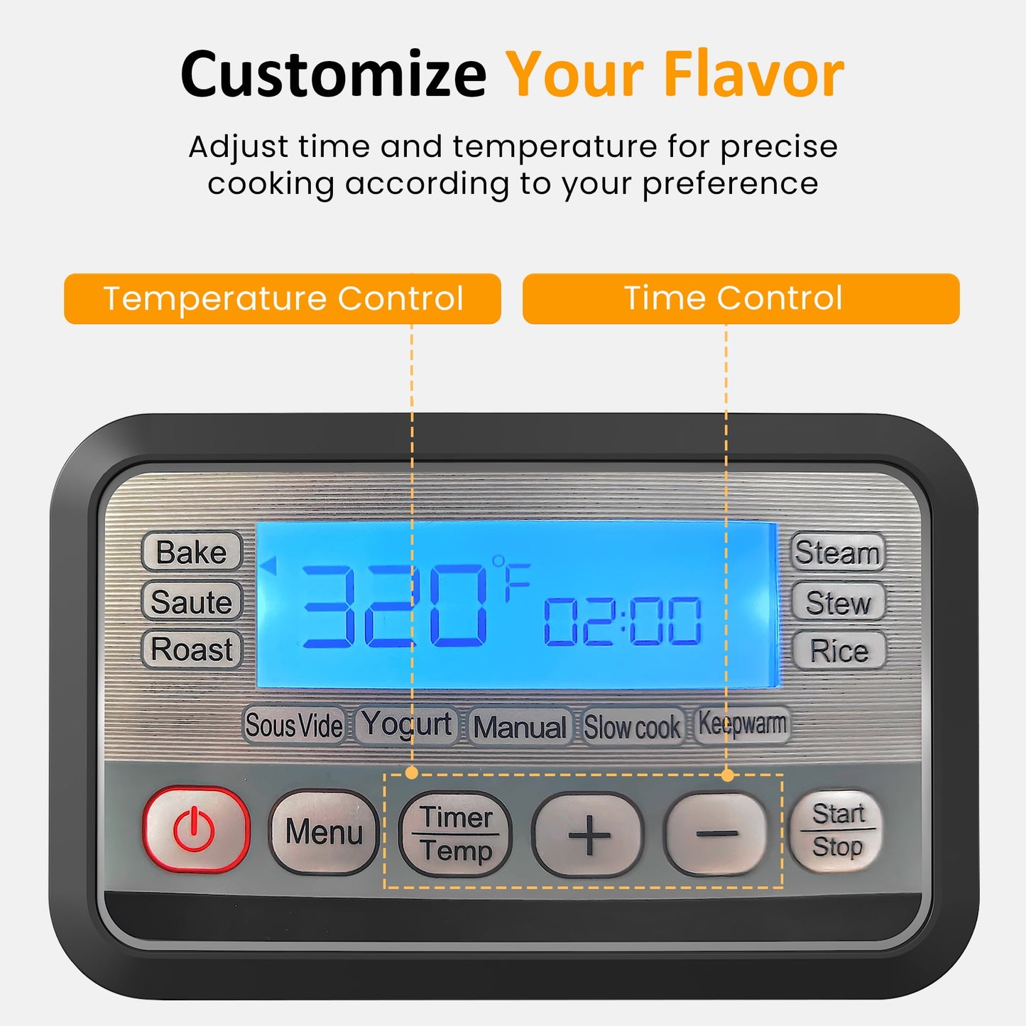 Heynemo 6.5QT 11-in-1 Programmable Multi Slow Cooker