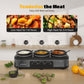 Sunvivi  Triple Slow Cooker With Liners, Temperature Control, Total 4.5 Qt