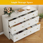 May in Color Dresser for Bedroom with 7 Drawers, Wood Drawer Organizer for Bedroom, Living Room, Hallway, White