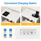 May in Color Charging Nightstand Set: Modern Bedside Tables with Large Drawer, 2 USB-C Outlets, Storage Cabinet for Bedroom, Dorm, Set of 2, White