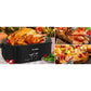 CozyHom 24 Quart Electric Roaster Oven, Stainless Steel Buffet Turkey Roaster Oven with Self-Basting Lid Removable Pan, Black