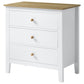 May in Color Large Nightstand with 3 Spacious Drawers, Modern Bedside Table with Solid Wood Knobs for Bedroom Living Room