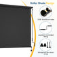 CozyHome Outdoor Roller Shade 10' x 8', Cordless Patio Shade Blind with Crank Handle, 95% UV Protection, Aluminum Privacy Sun Shade for Patio, Black