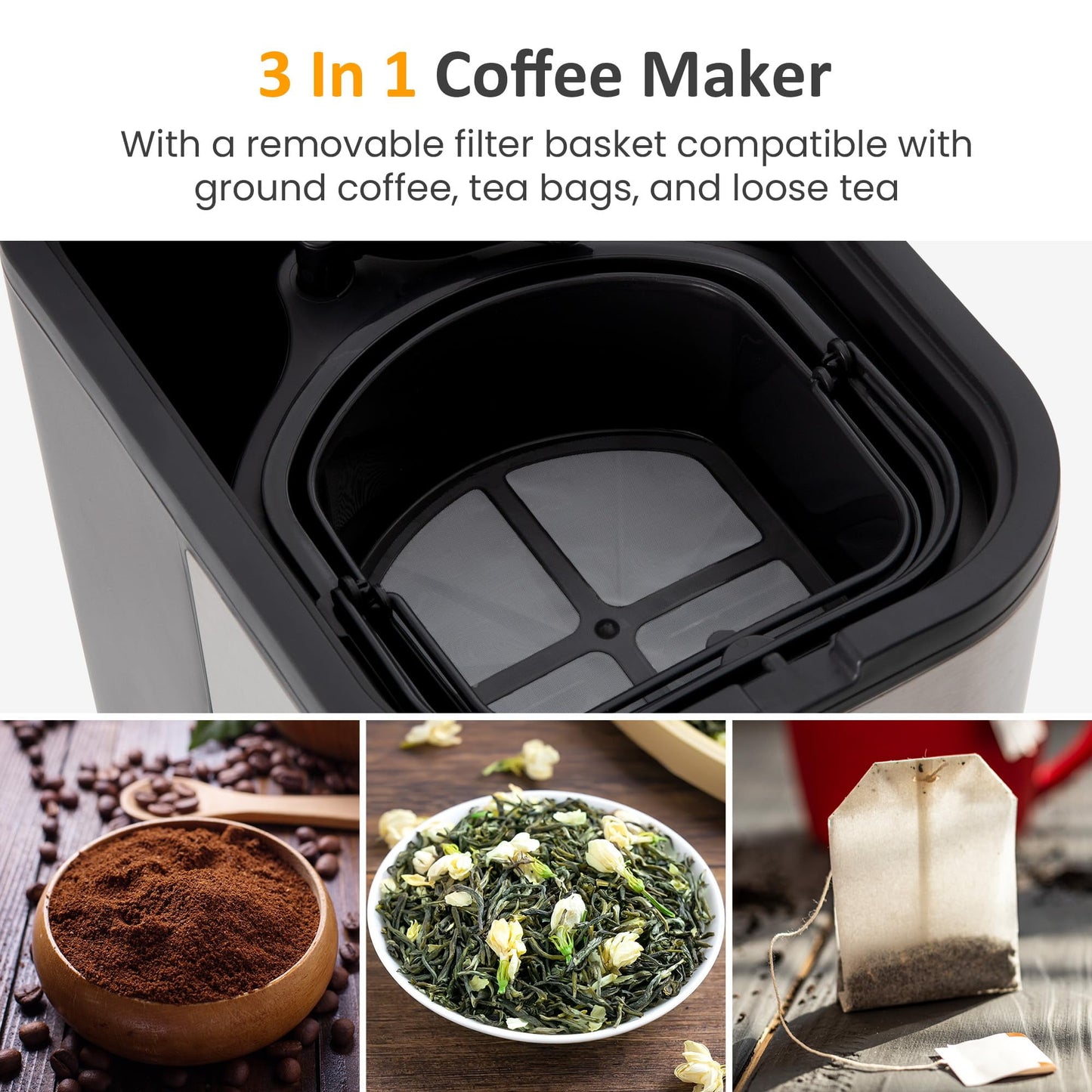 Sunvivi Iced Tea Maker Cold Brew Electric with 2.5-Quart Pitcher, Black-3