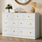 Royalcraft 7 Drawer Dresser, Modern Chest of Drawers with Gold Knobs, Wooden TV Stand Storage Organizer for Bedroom, Living Room, Entryway