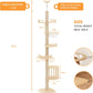 Keygarzone Floor to Ceiling Cat Tree Tower