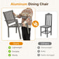 May in Color Aluminum 5 Pieces Patio Dining Sets, Outdoor Dining Table with 4 Chairs, Outdoor Patio Dining Furniture Set with Removable Cushion for Lawn, Garden, Backyard, Gray
