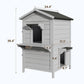 Keygarzone Outdoor Cat House for Multiple-Cats