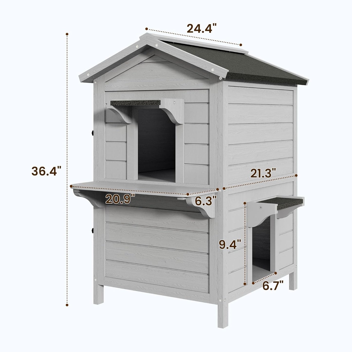 Keygarzone Outdoor Cat House for Multiple-Cats