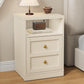 Royalcraft Nightstand Set of 2, End Table with Storage Shelf and Door, Faux two-drawer Design Side Table , Modern Night Stand for Bedroom Dorm, Wood Beside Table for Living Room Small Spaces