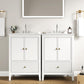 Royalcraft 24'' Bathroom Vanity with Sink, Modern Bathroom Vanity Sink Cabinet with Doors and Fluted Drawers, Free Standing Bathroom Storage Cabinet with Sink Combo Set, White