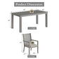 May in Color Aluminum 7 Pieces Patio Dining Sets, Outdoor Dining Table with 6 Chairs, Outdoor Patio Dining Furniture Set with Removable Cushion for Lawn, Garden, Backyard, Gray