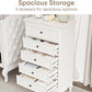 Royalcraft Dresser for Bedroom, Modern 5 Drawer Dresser with Solid Wood Legs and Painted Finish, Tall Chest of Drawers, Wooden Storage Cabinet Organizer for Living Room, Nursery, Hallway, Entryway